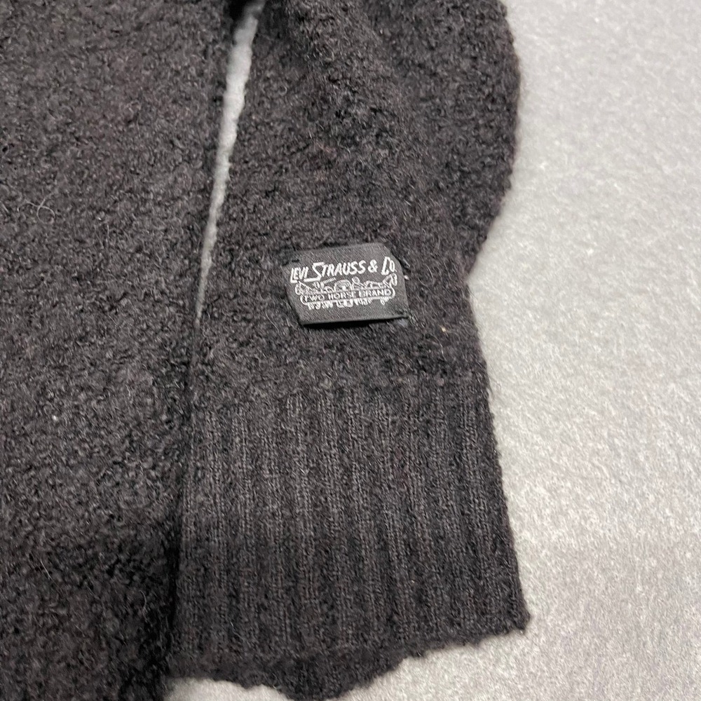 Levis Cardigan Sweater Men Medium Brown Coit Boxy Relax Wool Alpaca Knit Grandpa - Picture 4 of 13